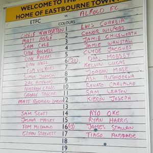 Eastbourne Town vs Alfold  1-0 as it happened