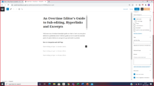 Overtime Editor’s Guide to Sub-editing, Hyperlinks and Excerpts